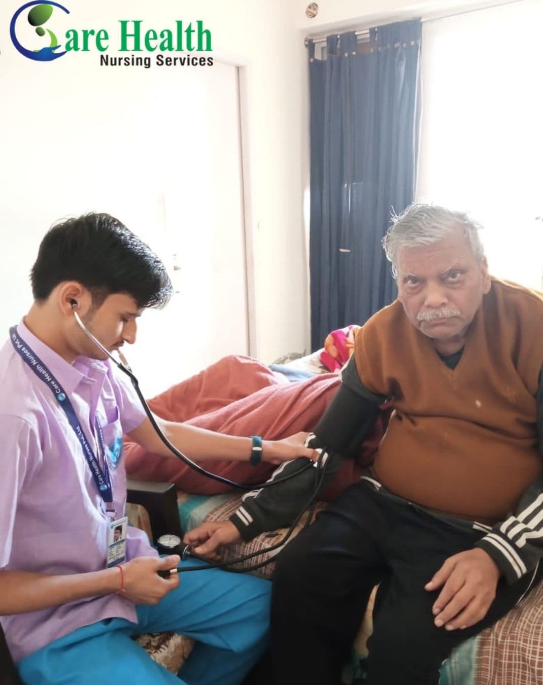 Blood pressure(BP) and suggar patient care attendent at home by care health nurses pvt ltd